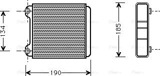 Ava Quality Cooling AI 6183 - Heat Exchanger, interior heating autospares.lv
