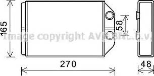 Ava Quality Cooling AI6393 - Heat Exchanger, interior heating autospares.lv