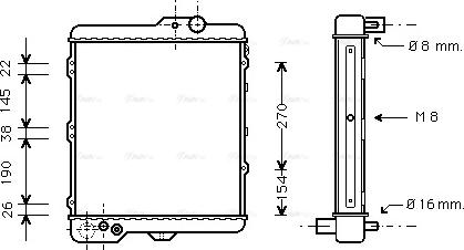 Ava Quality Cooling AI 2002 - Radiator, engine cooling autospares.lv