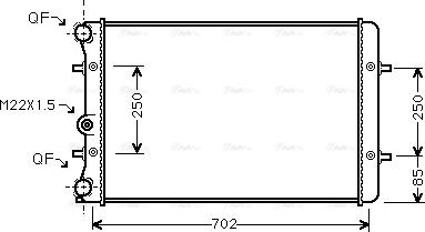 Ava Quality Cooling AI 2155 - Radiator, engine cooling autospares.lv