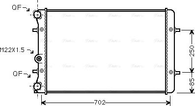 Ava Quality Cooling AI 2129 - Radiator, engine cooling autospares.lv