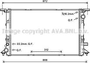Ava Quality Cooling AI2363 - Radiator, engine cooling autospares.lv