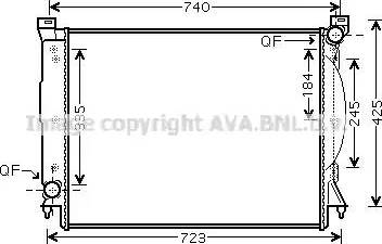 Ava Quality Cooling AI 2245 - Radiator, engine cooling autospares.lv