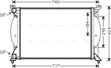 Ava Quality Cooling AI 2240 - Radiator, engine cooling autospares.lv