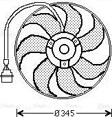 Ava Quality Cooling AI 7509 - Fan, radiator autospares.lv