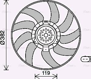 Ava Quality Cooling AI7519 - Fan, radiator autospares.lv