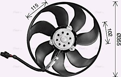 Ava Quality Cooling Ai7521 - Fan, radiator autospares.lv