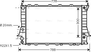 Ava Quality Cooling AIA2078 - Radiator, engine cooling autospares.lv