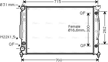 Ava Quality Cooling AIA2109 - Radiator, engine cooling autospares.lv