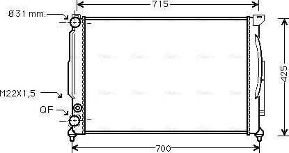 Ava Quality Cooling AIA2105 - Radiator, engine cooling autospares.lv