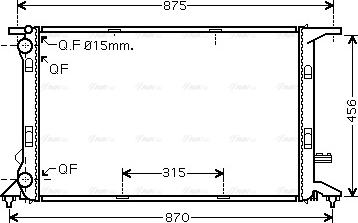 Ava Quality Cooling AIA2292 - Radiator, engine cooling autospares.lv