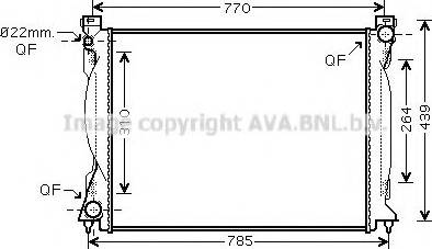 Ava Quality Cooling AIA2235 - Radiator, engine cooling autospares.lv