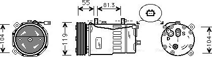 Ava Quality Cooling AIAK001 - Compressor, air conditioning autospares.lv