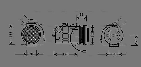 Ava Quality Cooling AIAK011 - Compressor, air conditioning autospares.lv