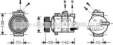 Ava Quality Cooling AIAK029 - Compressor, air conditioning autospares.lv