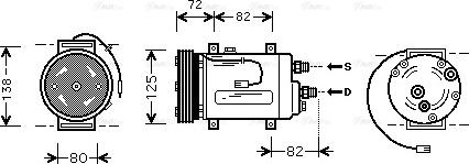 Ava Quality Cooling AIAK178 - Compressor, air conditioning autospares.lv