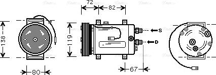 Ava Quality Cooling AIAK177 - Compressor, air conditioning autospares.lv