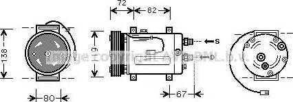 Ava Quality Cooling AI K177 - Compressor, air conditioning autospares.lv