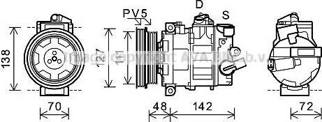 Ava Quality Cooling AIK359 - Compressor, air conditioning autospares.lv
