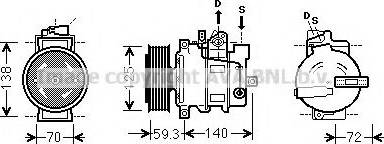 Ava Quality Cooling AIAK313 - Compressor, air conditioning autospares.lv