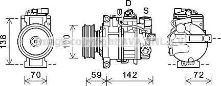 Ava Quality Cooling AIAK388 - Compressor, air conditioning autospares.lv