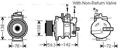 Ava Quality Cooling AIAK334 - Compressor, air conditioning autospares.lv