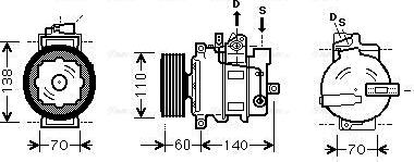 Ava Quality Cooling AIAK266 - Compressor, air conditioning autospares.lv