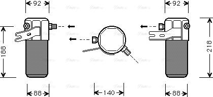 Ava Quality Cooling AI D012 - Dryer, air conditioning autospares.lv