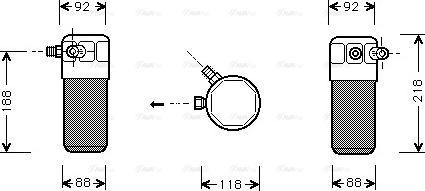 Ava Quality Cooling AI D153 - Dryer, air conditioning autospares.lv