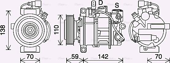 Ava Quality Cooling AIK410 - Compressor, air conditioning autospares.lv