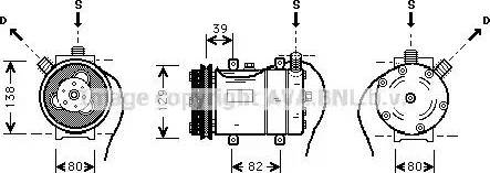 Ava Quality Cooling AI K009 - Compressor, air conditioning autospares.lv