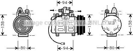 Ava Quality Cooling AI K180 - Compressor, air conditioning autospares.lv