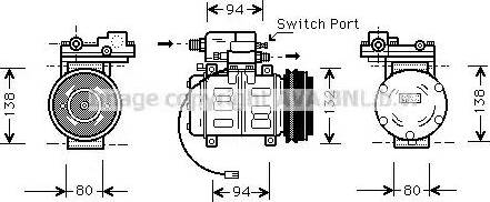 Ava Quality Cooling AI K181 - Compressor, air conditioning autospares.lv