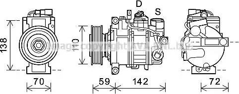 Ava Quality Cooling AIK396 - Compressor, air conditioning autospares.lv