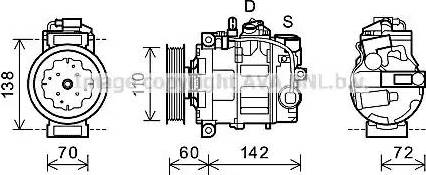 Ava Quality Cooling AIK344 - Compressor, air conditioning autospares.lv