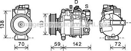 Ava Quality Cooling AIK341 - Compressor, air conditioning autospares.lv