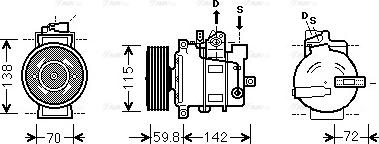 Ava Quality Cooling AIK343 - Compressor, air conditioning autospares.lv