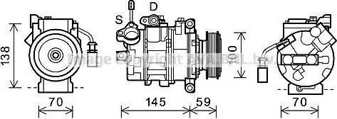 Ava Quality Cooling AIK342 - Compressor, air conditioning autospares.lv