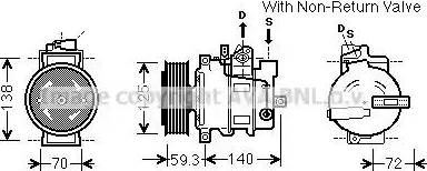 Ava Quality Cooling AIK330 - Compressor, air conditioning autospares.lv