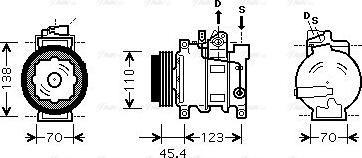 Ava Quality Cooling AI K261 - Compressor, air conditioning autospares.lv