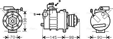 Ava Quality Cooling AI K280 - Compressor, air conditioning autospares.lv