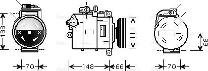 Ava Quality Cooling AI K282 - Compressor, air conditioning autospares.lv