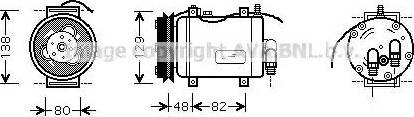 Ava Quality Cooling AI K228 - Compressor, air conditioning autospares.lv