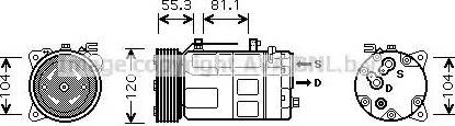 Ava Quality Cooling AIK222 - Compressor, air conditioning autospares.lv