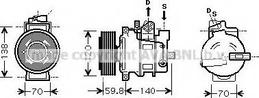 Ava Quality Cooling AI K278 - Compressor, air conditioning autospares.lv