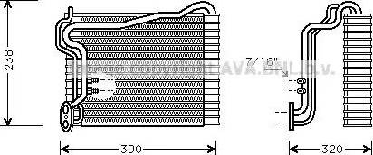 Ava Quality Cooling AI V145 - Evaporator, air conditioning autospares.lv