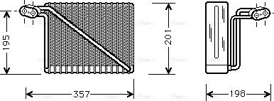 Ava Quality Cooling AI V148 - Evaporator, air conditioning autospares.lv