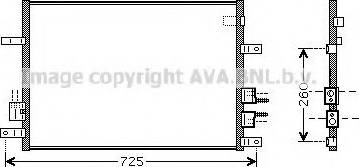 Ava Quality Cooling AL 5097 - Condenser, air conditioning autospares.lv