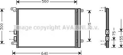 Ava Quality Cooling AL5082 - Condenser, air conditioning autospares.lv