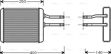 Ava Quality Cooling AL 6072 - Heat Exchanger, interior heating autospares.lv